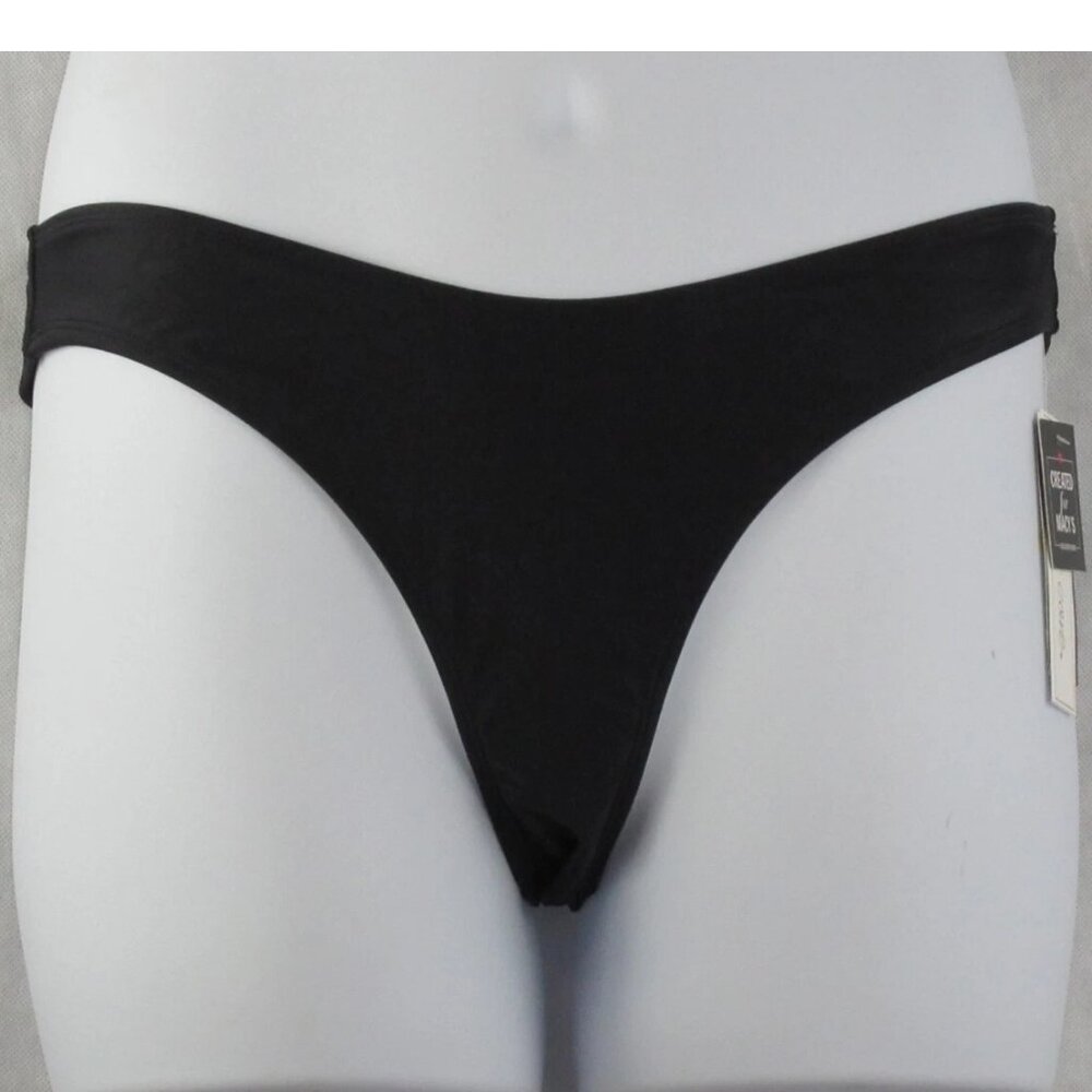 NWT Salt + Cove Juniors Scoop Hipster Bikini Bottom Swimsuit, Black